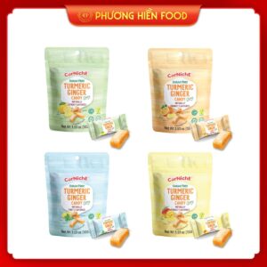 Kẹo gừng nghệ không đường tự nhiên hiệu Corniche 100g