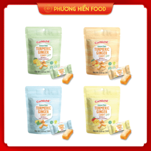 Kẹo gừng nghệ không đường tự nhiên hiệu Corniche 100g