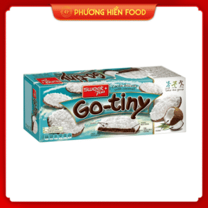 Bánh quy cacao phủ kem sữa và dừa hiệu Go Tiny 120g hộp giấy