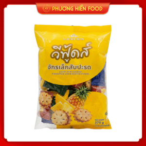Bánh quy may mắn mini nhân mứt dứa hiệu Vfoods 375g – gói