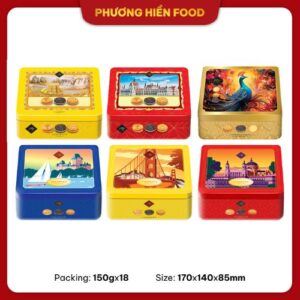 Hộp bánh Lucky Assorted hình chữ nhật nhỏ 150g [PHG-5546]