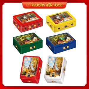 BÁNH QUY HỖN HỢP LUCKYSUN 220G HỘP SẮT MẪU MỚI
