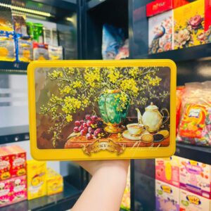 BÁNH QUY HỖN HỢP LUCKYSUN 220G HỘP SẮT MẪU MỚI