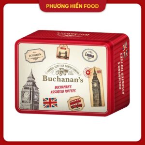 KẸO TOFFEES HỖN HỢP HIỆU BUCHANAN’S 160G HỘP SẮT