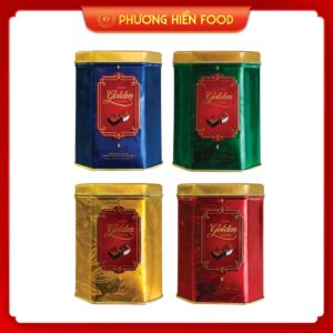 Socola hỗn hợp Cacao Golden Double Twist hiệu LaLe- 120g hộp sắt