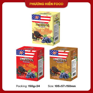 Nho khô đen PH Seedless Raisins 150g hộp giấy [PHG – 4118]