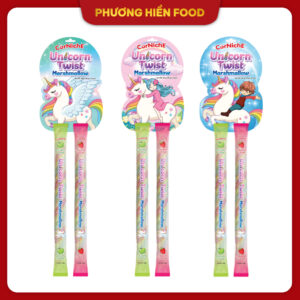 Kẹo dẻo xoắn hỗn hợp unicorn hiệu CorNiche 60g