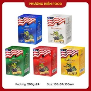 Nho khô đen PH Seedless Raisins 200g – mẫu mới