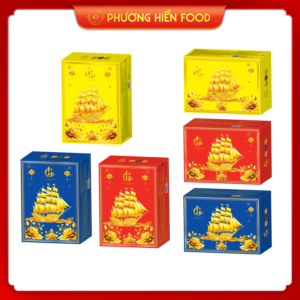 Bánh quy hỗn hợp Lucky gold 270G Hộp giấy thuyền