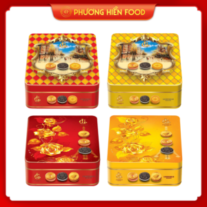 Bánh quy hỗn hợp Lucky gold 320G Hộp thiếc