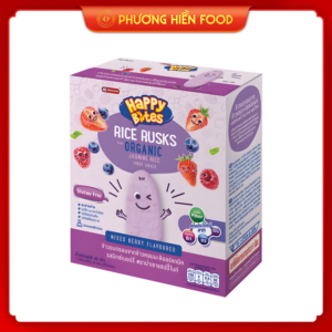 Bánh gạo Organic vị quả mọng hỗn hợp hiệu  Happy Bites 42g