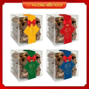 Hạt điều rang muối 210g Hộp mika