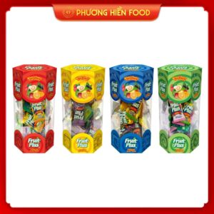 Kẹo mềm Fruit Plus hỗn hợp 180g Hộp nhựa