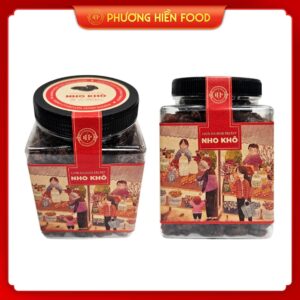 Nho khô đen Raisins 300G Hộp nhựa Tết