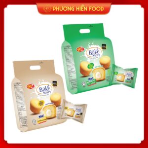 Bánh Muffin mini vị lá dứa dừa và nguyên bản hiệu Win2 160g nhập khẩu Malaysia