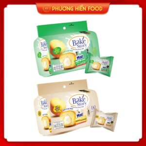 Bánh Muffin mini vị lá dứa dừa và nguyên bản hiệu Win2 80g nhập khẩu Malaysia
