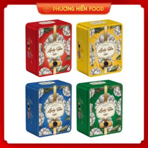 Hộp bánh Lucky Assorted hình chữ nhật nhỏ 150g MỚI