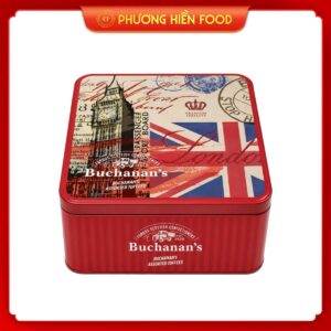 KẸO TOFFEES HỖN HỢP HIỆU BUCHANAN’S 145G HỘP SẮT