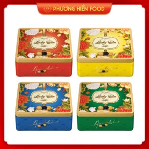 Hộp bánh Lucky Assorted hình chữ nhật nhỏ 150g MỚI